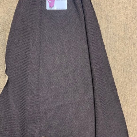 1416-New York Accessory Group Tan & Brown Poncho Shawl Wrap - Picture 5 of 5